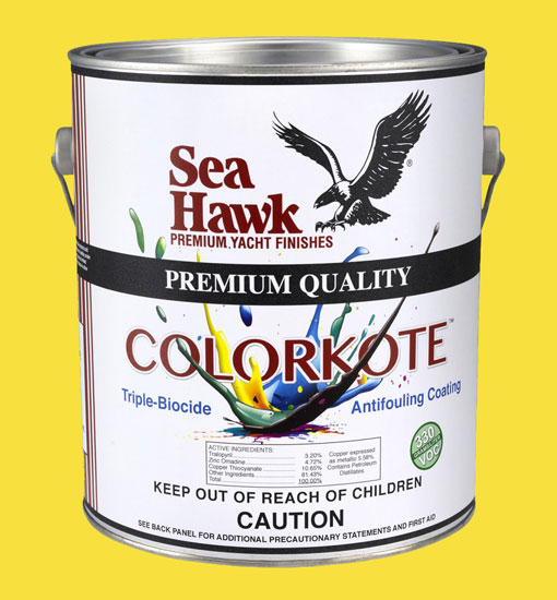 SEA HAWK ANTIFOULING PAINT COLORKOTE YELLOW QUART