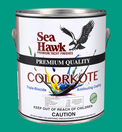 SEA HAWK ANTIFOULING PAINT COLORKOTE GREEN GALLON