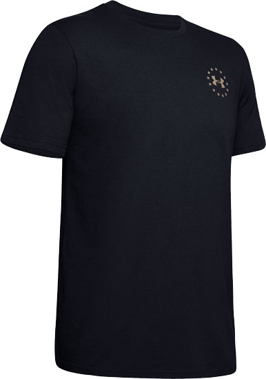 MENS BLACK UNDER ARMOUR PRINT TEE MEDIUM