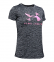 YOUTH GIRLS UNDER ARMOUR GRAPHIC TEE BLACK X-SMALL