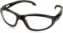 EDGE SAFETY EYEWEAR SW111VS DAKURA SAFETY GLASSES BLACK FRAME/CLEAR LENS.