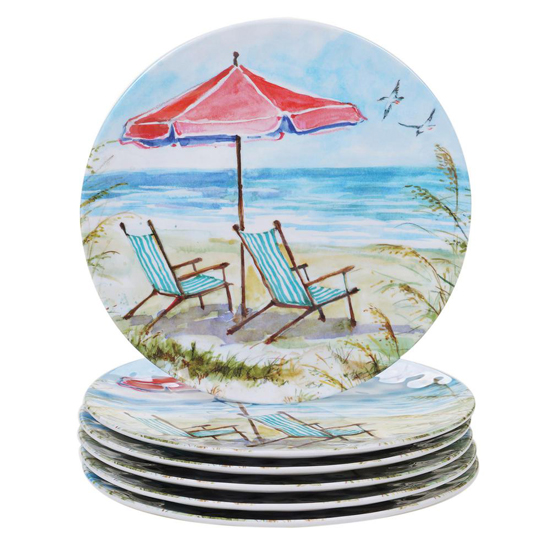 OCEAN VIEW DINNER PLATE MELAMINE ROUND 9"