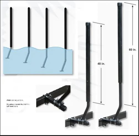 FLOATING GUIDE POST 48"-60" BLACK