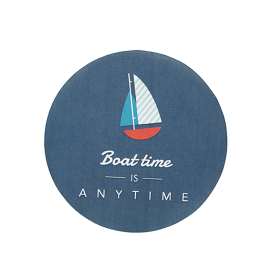 COASTER BOAT TIME IS ANYTIME SET OF 12