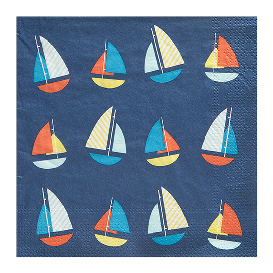 PAPER NAPKIN SAILBOAT LUNCHEON 20 PK