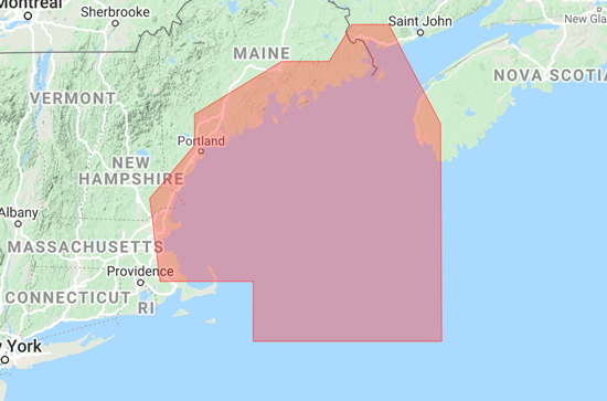 PLOTTER CHIP MAX BATHYMETRIC SD GULF OF MAINE