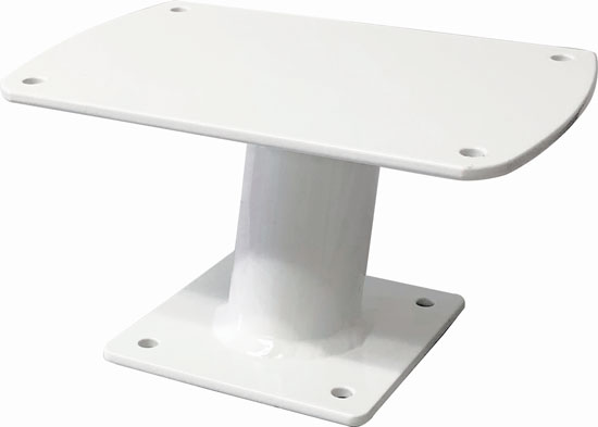 RADAR MOUNT ALUMINUM WHITE 6" (NOT UNIVERSAL NEED ADAPTER PLATE)