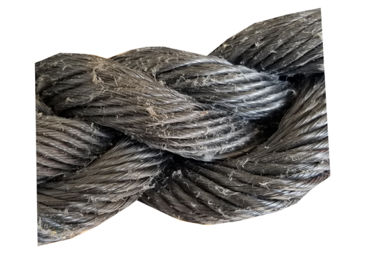 ROPE SUPERPRO 8 STRAND WITH SPLICED EYE BLACK 2-3/4" X 15'