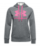 UNDER ARMOUR RIVAL FLEECE HOODIE WOMENS PITCH GRAY X-SMALL