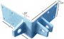 DOCK CORNER T-HINGE PLATE 3 TABS (MALE & FEMALE) 10"