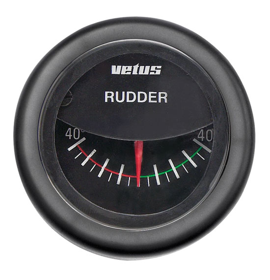 VETUS RUDDER POSITION INDICATOR BLACK 12V OR 24V