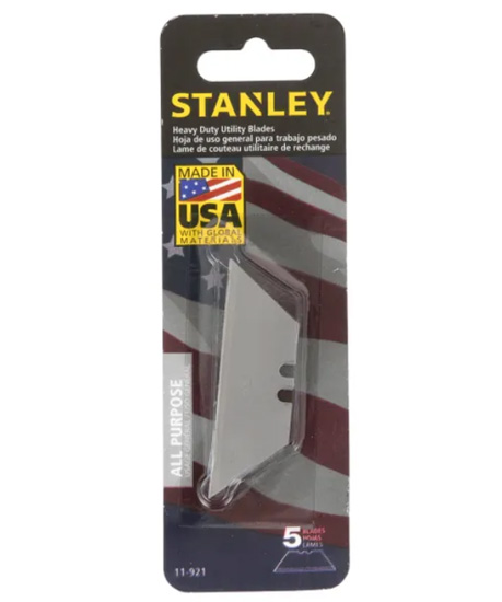 STANLEY UTILITY KNIFE BLADES HEAVY DUTY 5 PACK