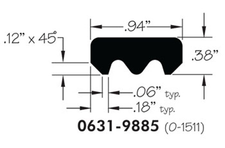 FREEMAN GASKET MATERIAL NEOPRENE KNIFE EGDE K-STYLE