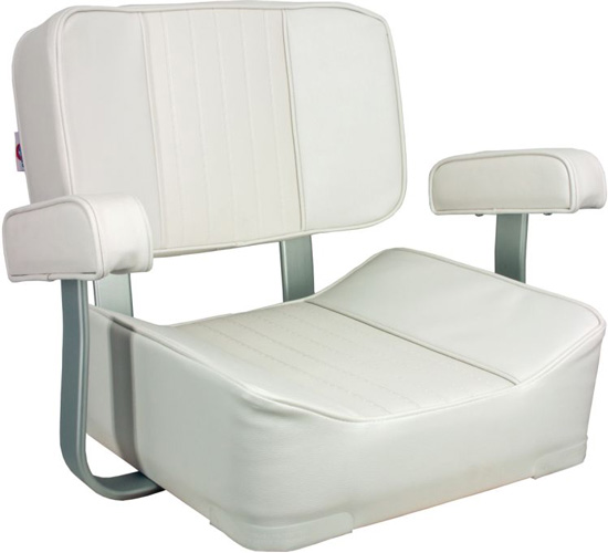 SPRINGFIELD 1040002 DELUXE CAPTAINS CHAIR (SEAT ONLY) WHITE