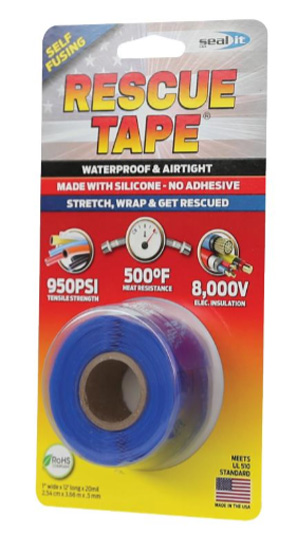 RESCUE TAPE 1" BLACK 5 FOOT ROLL