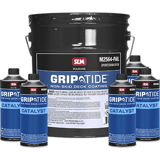 GRIPTIDE NON SKID SPORTSMAN GREEN DECK COATING 6.25 GAL KIT