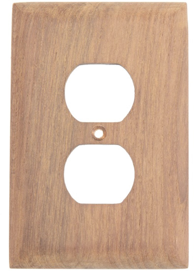 WHITECAP TEAK OUTLET COVER 3-5/8" W X 5-1/16" H