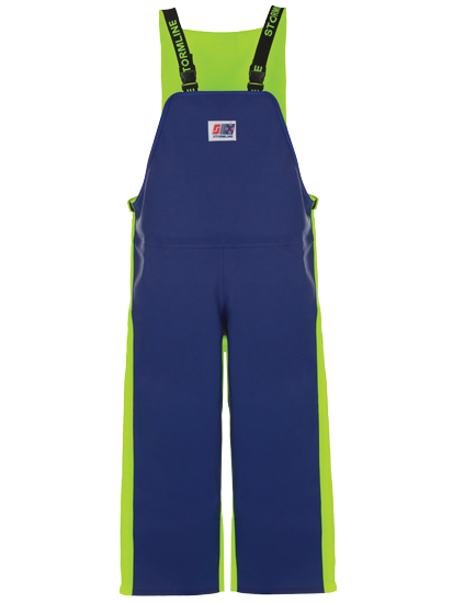 FLOTATION BIB BLUE/HI-VIS.  SIZE X-LARGE.