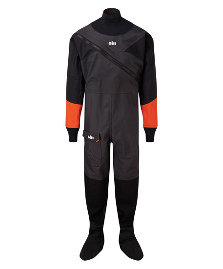 GILL PRO DRYSUIT BLACK FRONT ZIP MEDIUM