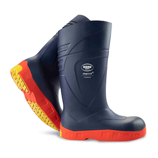 BEKINA STEPLITEX STORMGRIP BOOTS NON-SAFETY TOE (BLUE/ORANGE)