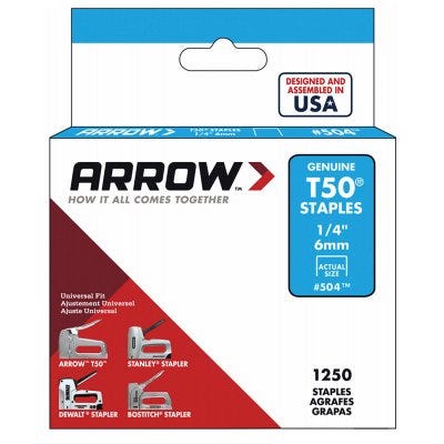 ARROW STAPLES ZINC FOR ARROW T-50 STAPLE GUN 1/4"