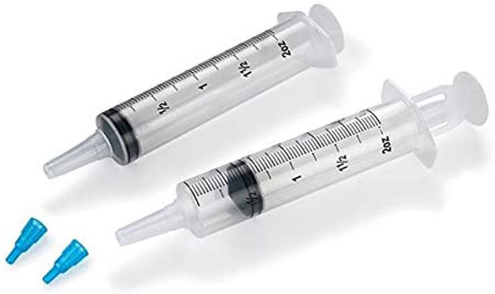 SYSTEM THREE SYRINGE FIBERGLASS 60CC 2PK TAPERED