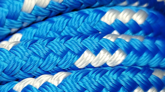 NOVABRAID XLE POLYESTER DOUBLE BRAID BLUE W/WHITE FLECK 7/16" X 80' LONG