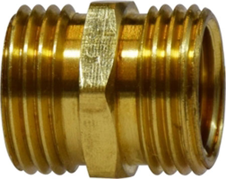 ADAPTER GARDEN HOSE BRASS 3/4" X 3/4" MALE HOSE