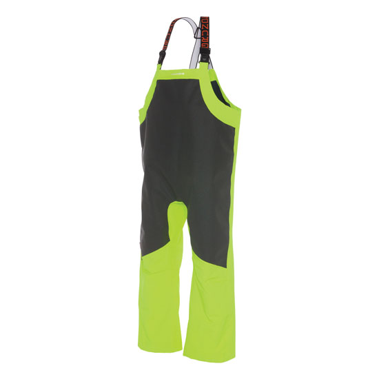 GRUNDENS IRONCLAD BIB HI-VIS YELLOW/GREY SMALL