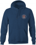 GRUNDENS DISPLACEMENT DWR HOODIE NAVY HEATHER SMALL