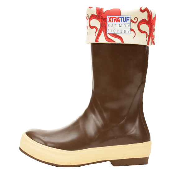 XTRATUF BOOTS WOMENS 15" SALMON SISTER LEGACY OCTOPUS PRINT