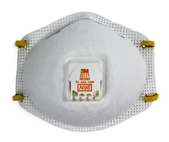 3M PRATICULATE RESPIRATOR N95 WITH COOL FLOW VALVE BOX OF 10