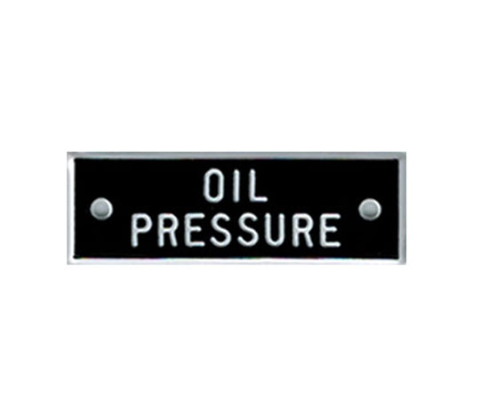 IDENTI-PLATE OIL PRESSURE