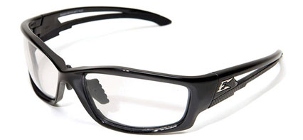 Edge Eyewear TSK-XL216 Kazbek XL Safety Glasses Black Frame Polarized Smoke Lens