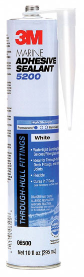 3M MARINE ADHESIVE SEALANT 5200 WHITE 10 OZ CARTRIDGE SOLD BY THE EACH