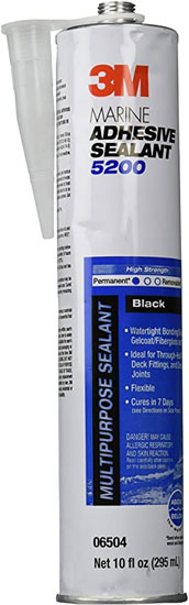 3M MARINE ADHESIVE SEALANT 5200 BLACK 10 OZ CARTRIDGE SOLD BY THE EACH