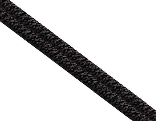 NEW ENGLAND ROPE DOUBLE BRAID NYLON  BLACK 3/4" (BY FOOT)