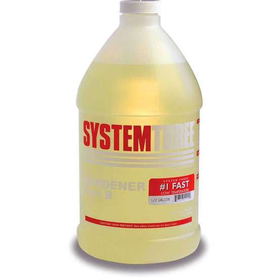 SYSTEM THREE EPOXY HARDENER FAST MULTI-PURPOSE HALF GALLON