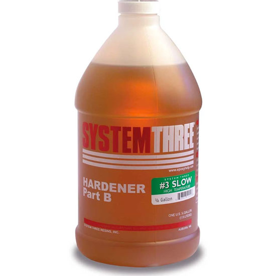 SYSTEM THREE EPOXY HARDENER SLOW MULTI-PURPOSE HALF GALLON