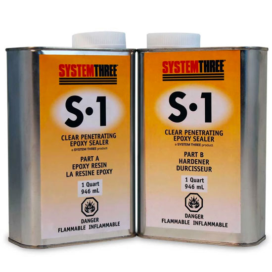 SYSTEM THREE EPOXY PENETRATING SEALER S-1 2 QUART KIT