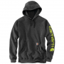 CARHARTT HOODED SWEATSHIRT MENS CARBON HEATHER 2X-LARGE