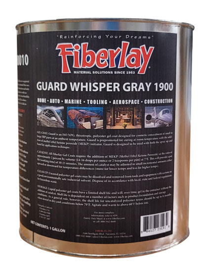 FIBERLAY ORCA GUARD GELCOAT WHISPER GRAY NO WAX GALLON