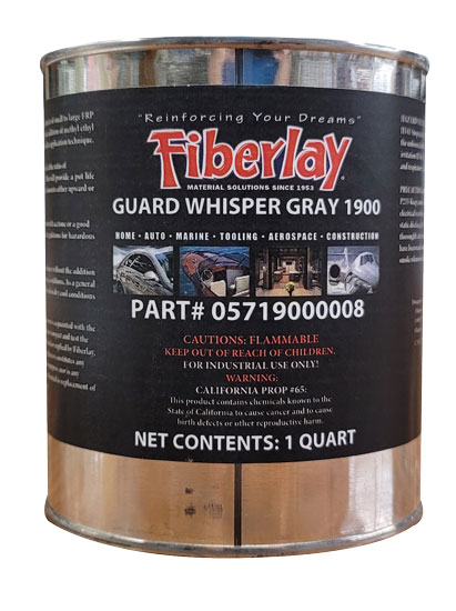 FIBERLAY ORCA GUARD GELCOAT WHISPER GRAY NO WAX QUART