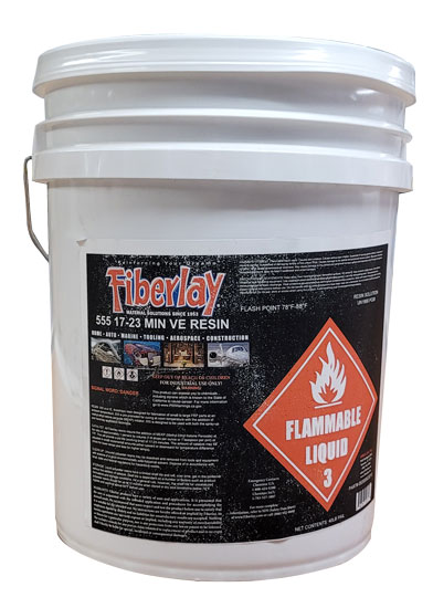 FIBERLAY VINYL ESTER 555 RESIN 5 GALLON NO WAX