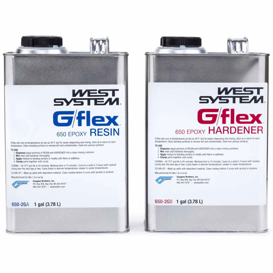 WEST SYSTEM&reg; G/FLEX&reg; 650 TOUGHENED EPOXY 2-PART ADHESIVE KIT 2 GAL