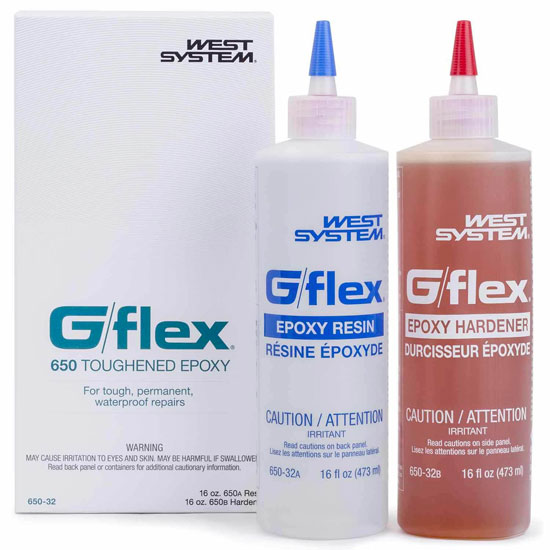 WEST SYSTEM&reg; G/FLEX&reg; 650 TOUGHENED EPOXY 2-PART ADHESIVE KIT 32 OZ