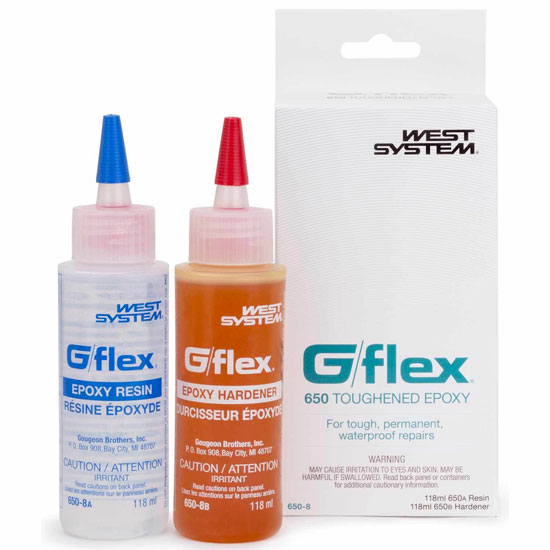 WEST SYSTEM&reg; G/FLEX&reg; 650 TOUGHENED EPOXY 2-PART ADHESIVE KIT 8 OZ