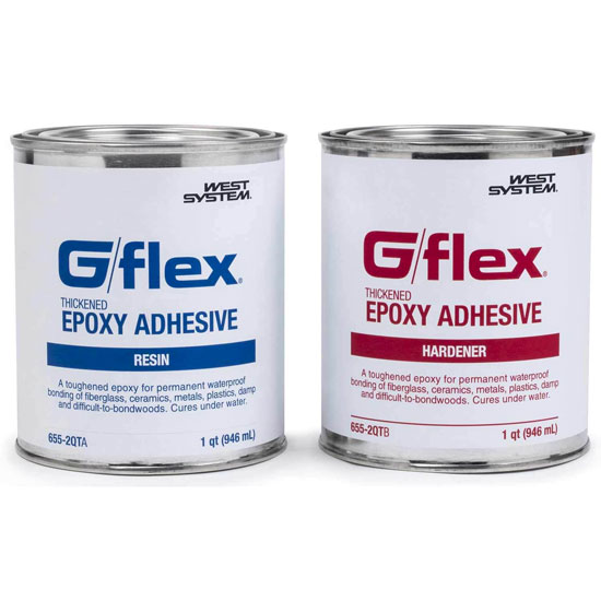 WEST SYSTEM&reg; G/FLEX&reg; 655 THICKENED EPOXY 2-PART ADHESIVE KIT 2 QT