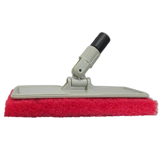 SCRUBBER FLEXIBLE HEAD WITH RED PAD