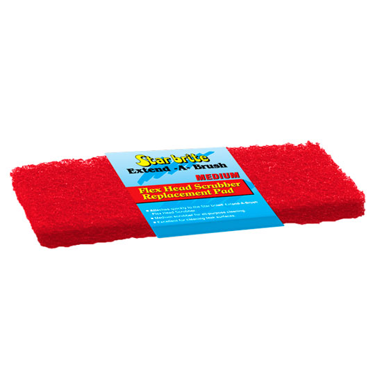 SCRUBBER FLEXIBLE HEAD REPLACEMENT PAD RED